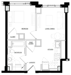 The Fore floor plan at One Chestnut Place in Quincy